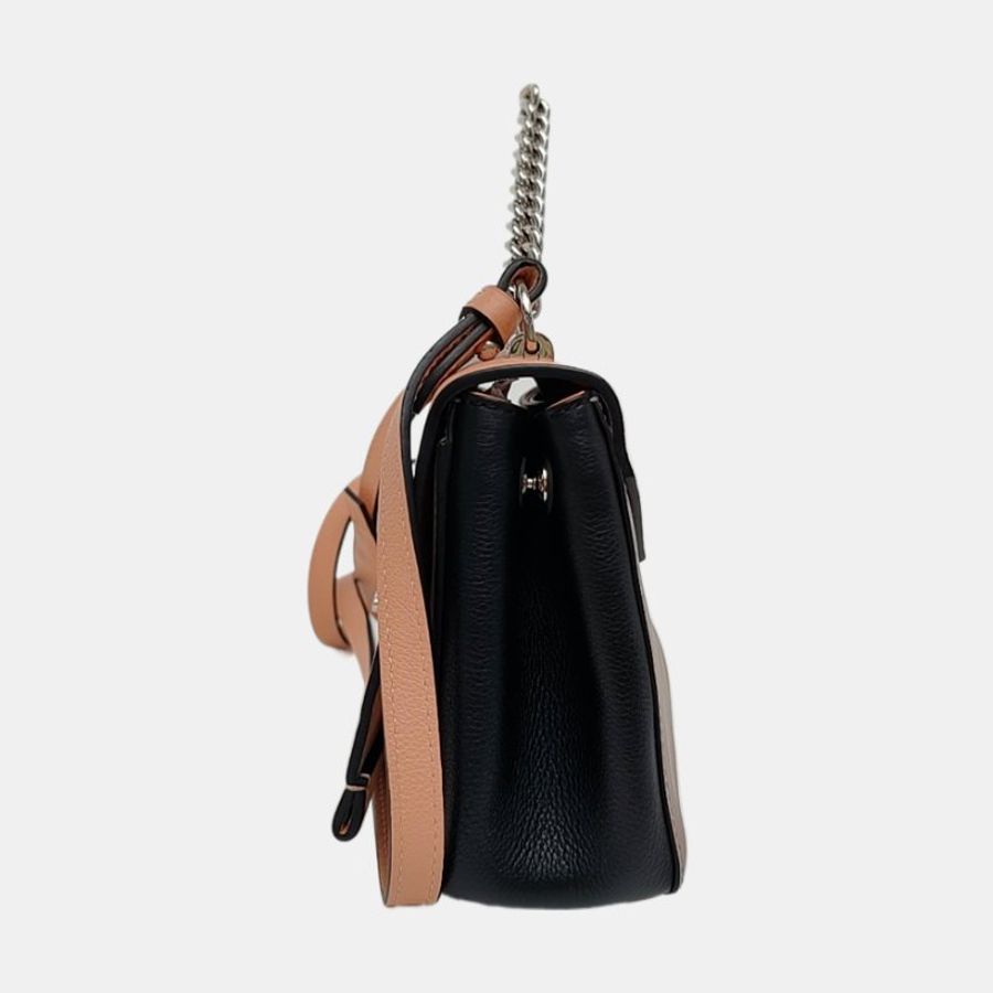 LOUIS VUITTON LOCKME BB 多色牛皮單肩包手提包斜挎包銀色五金可拆卸肩帶-2