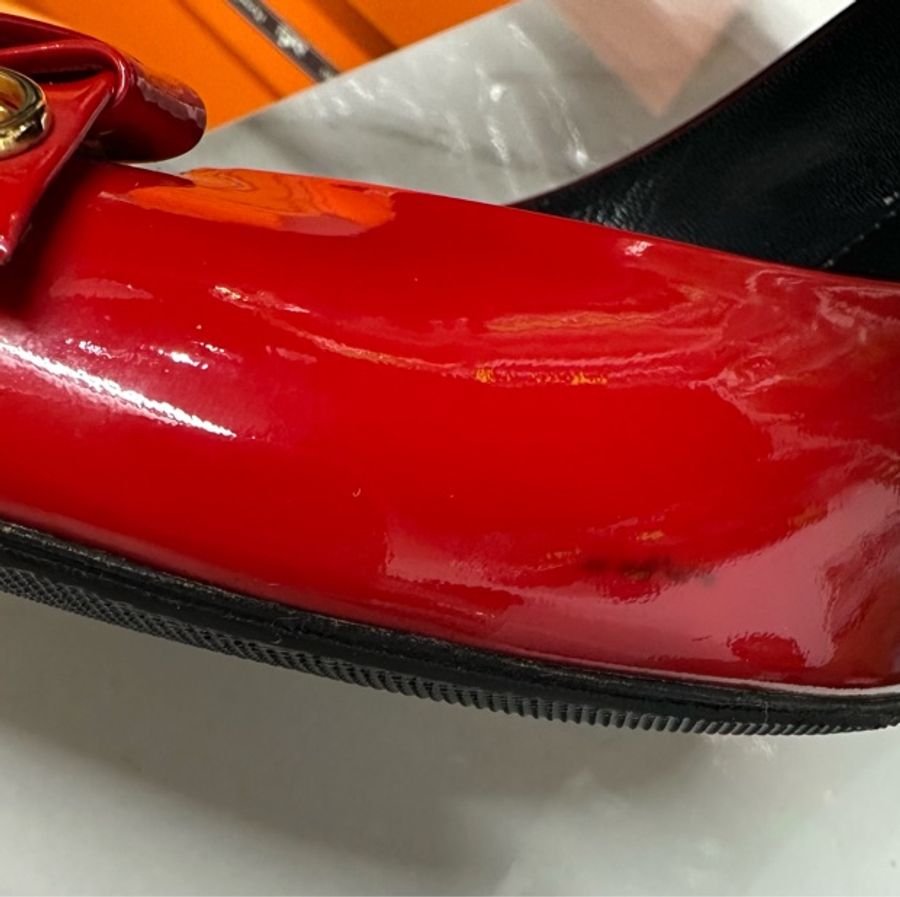LV 亮皮漸變色高跟鞋-12