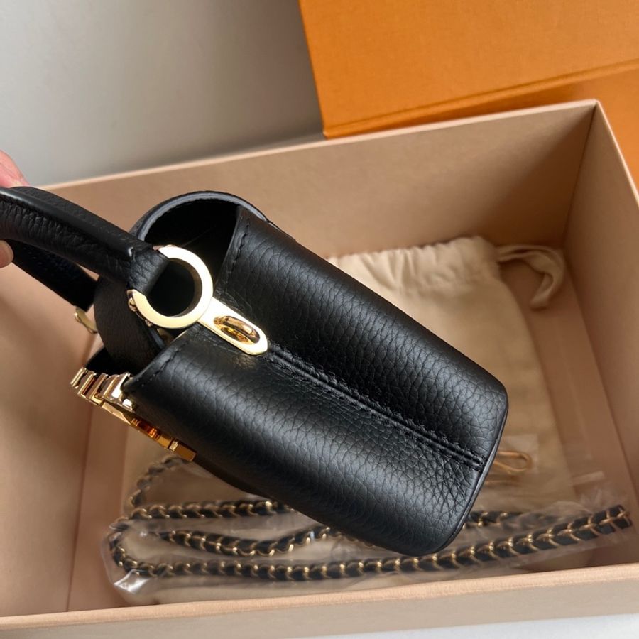 ✨Lv 99閒置新🆕 黑色白貝母 Capucines Nano 2025年晶片款🖤-7
