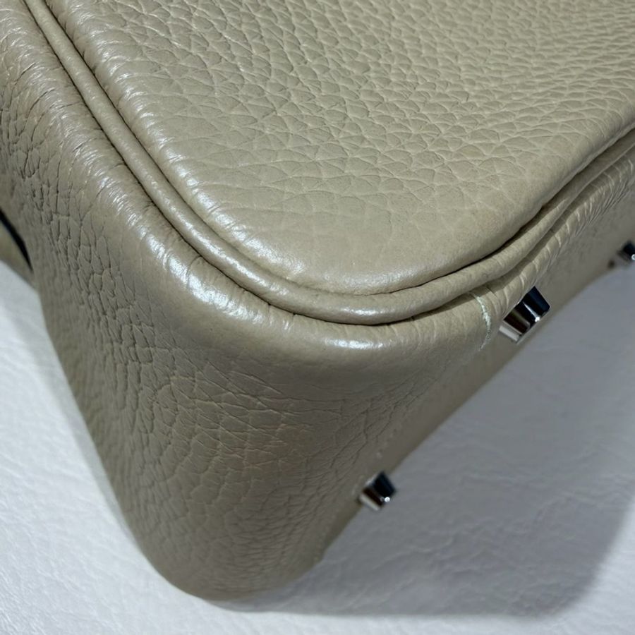 🌈Hermes🧡Mini Lindy一代🌟S2風衣灰銀扣編織帶🧡全新未使用🌟TC皮🌟Stamp U🌟貼膜在🌟-6