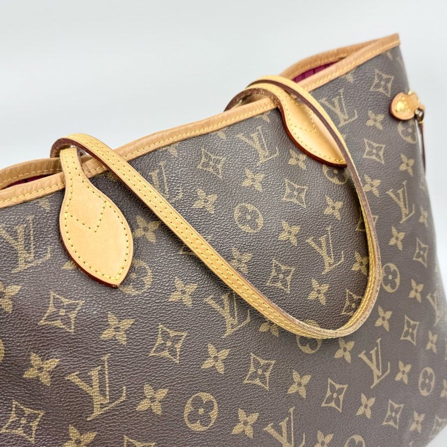 LV原花拼牡丹紅色內裡NEVERFULL MM /M41178-15
