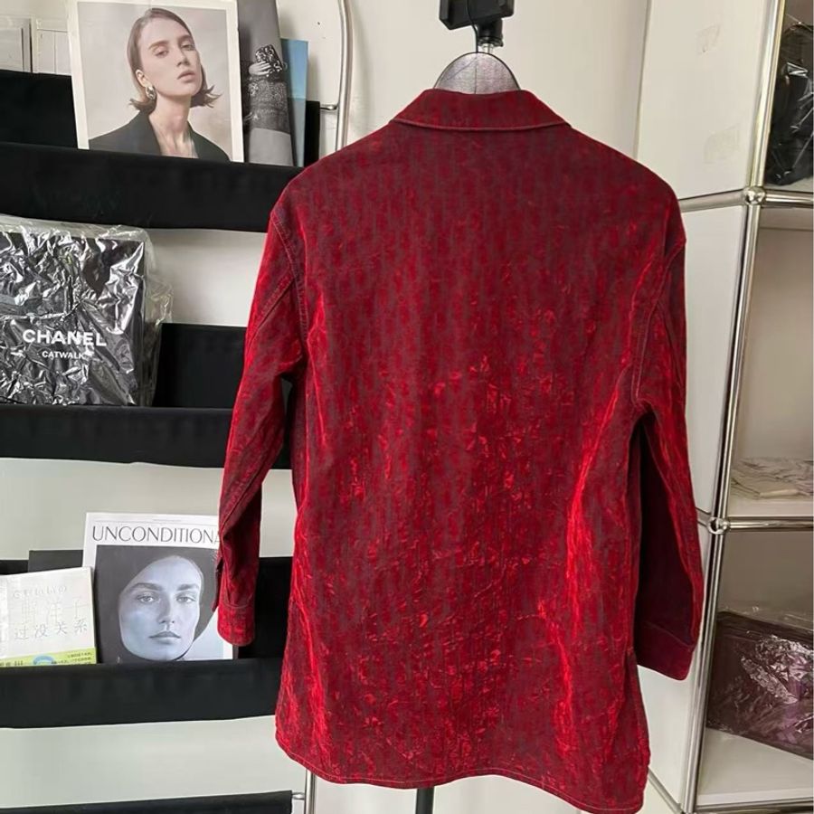 98新Dior/迪奧 Otani Workshop龍年限定 植絨滿印 Logo夾克外套,尺寸:44碼-1