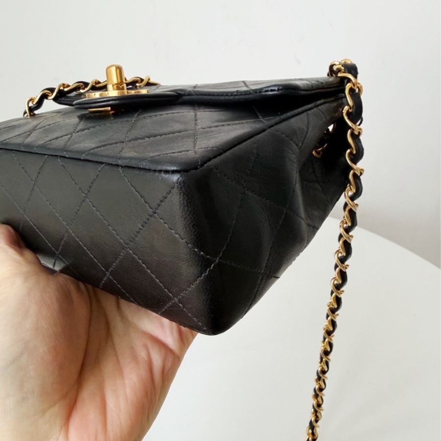 Chanel 香奈兒中古方胖子黃金尺寸mini17-3