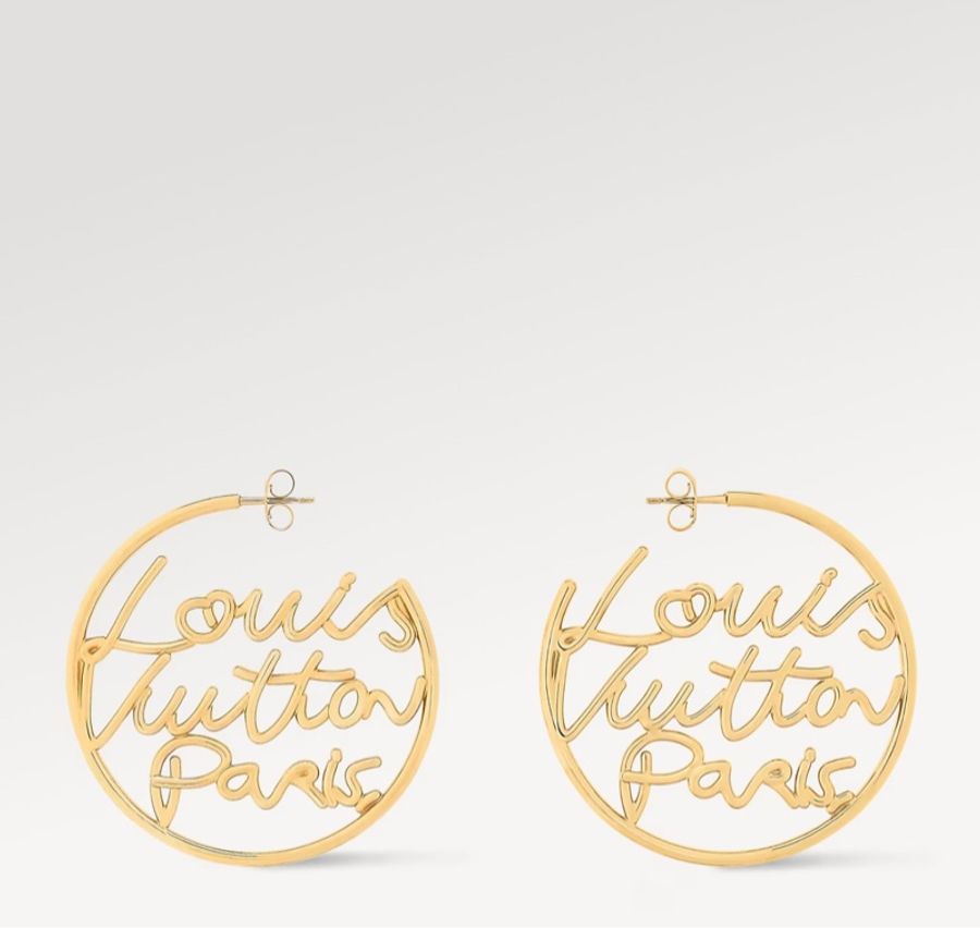 LV 全新 Script 耳環 M03239-0