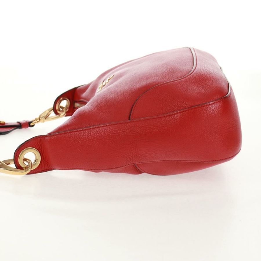 【日本直送】PRADA 紅色金色皮革肩背包,正品編號 159088V-2