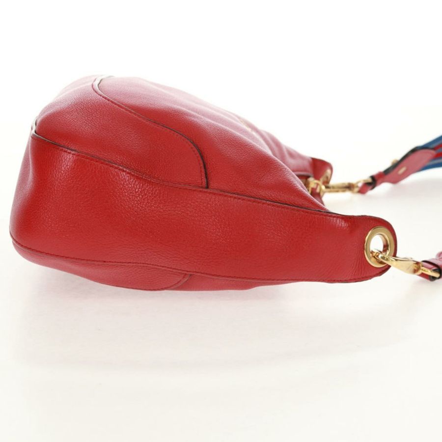 【日本直送】PRADA 紅色金色皮革肩背包,正品編號 159088V-3