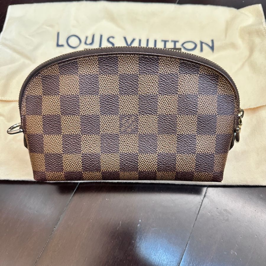 LV 棋盤格 貝殼 化妝包 pm-5