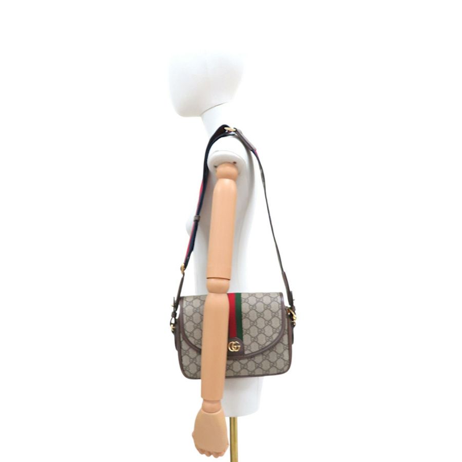 棕色 牛皮 GG帆布 ophidia small shoulder bag 肩背包【GUCCI 古馳】 722117-4