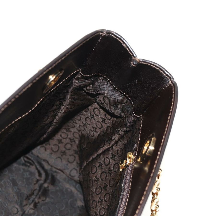 【日本直送】CELINE Blazon 鏈條肩背包 帆布 棕色 金色 正品 158910V-19