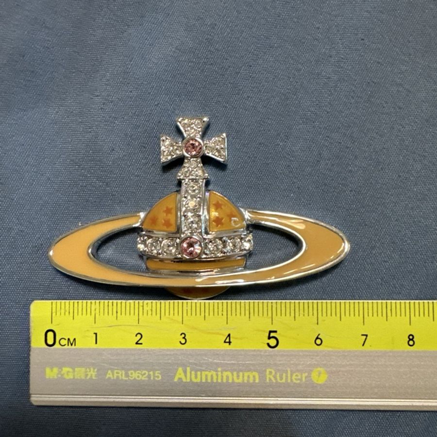 Vivienne Westwood 粉色大土星Logo 項鍊(絕版溢價款)(近全新)-11
