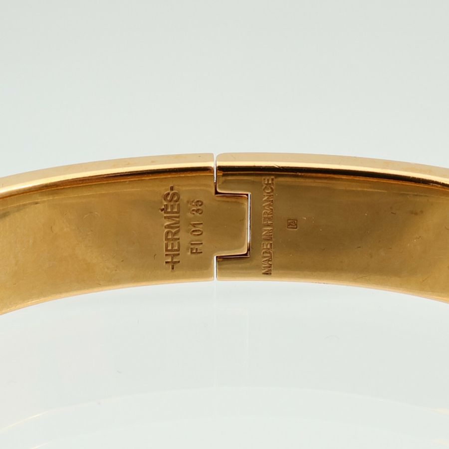HERMES 金屬/琺瑯Clic H手鐲-8