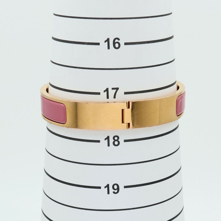 HERMES 金屬/琺瑯Clic H手鐲-9
