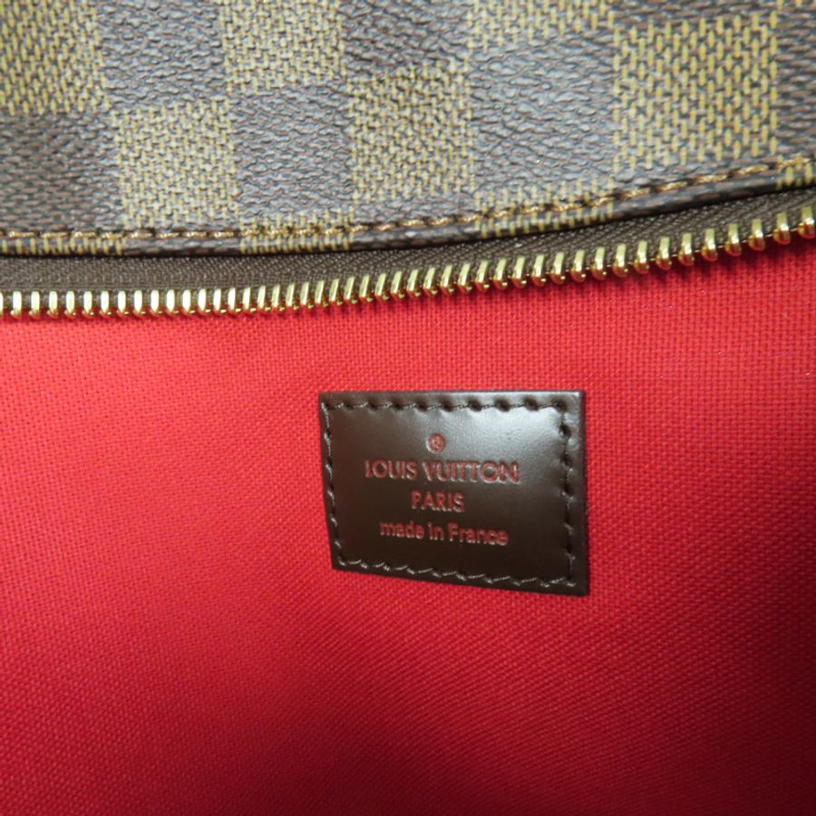 LOUIS VUITTON Damier Bloomsbury PM金扣肩背袋棕色-9