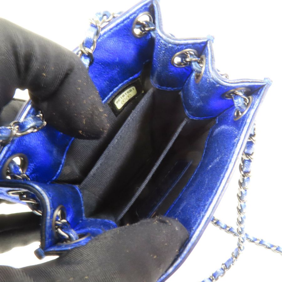 CHANEL 漆皮皮革Chain Shoulder銀扣鏈帶肩背袋-5