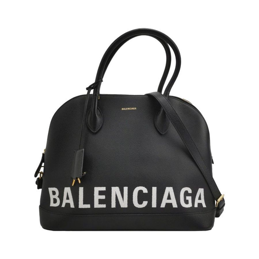 Balenciaga Ville牛皮拼色Balenciaga字母logo斜挎包單肩包-0