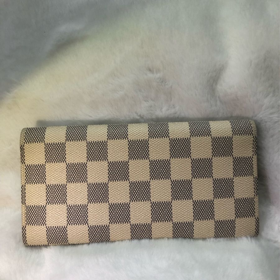 LV Damier Azur Sarah 白棋盤長夾XB534-1