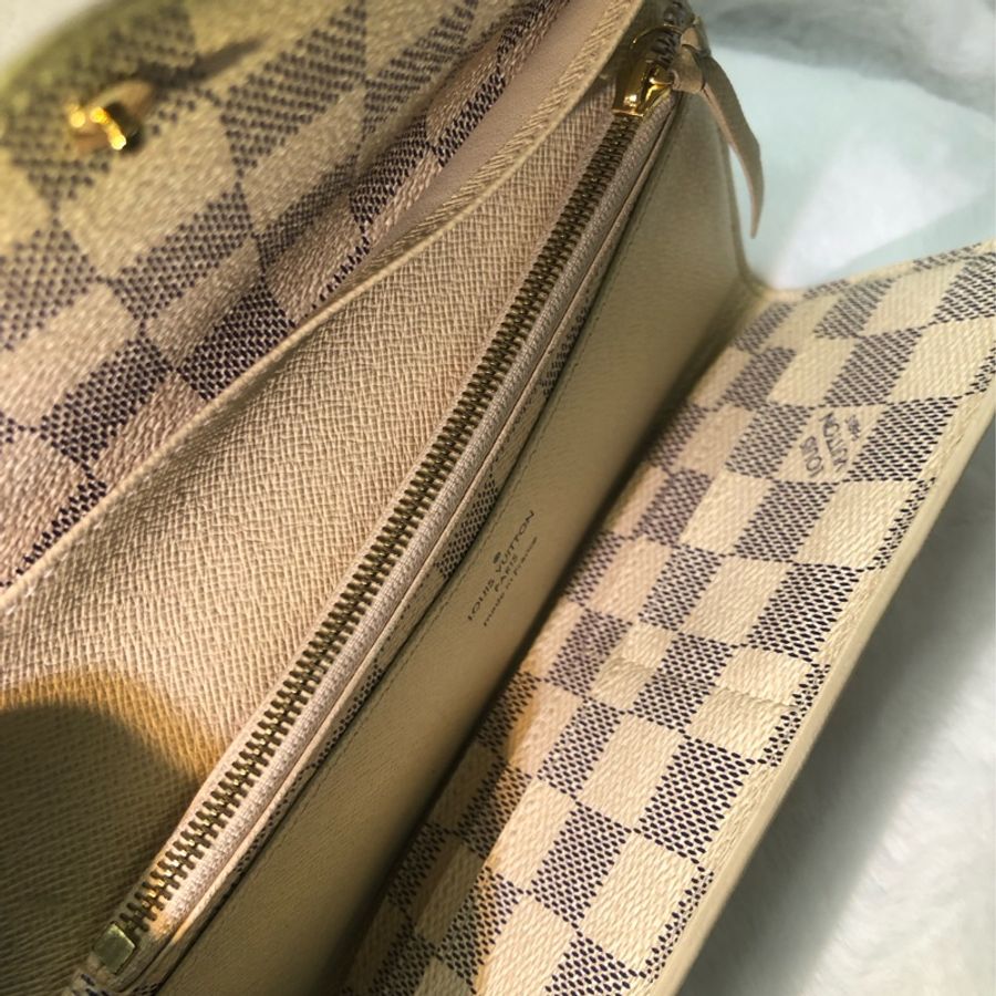 LV Damier Azur Sarah 白棋盤長夾XB534-30