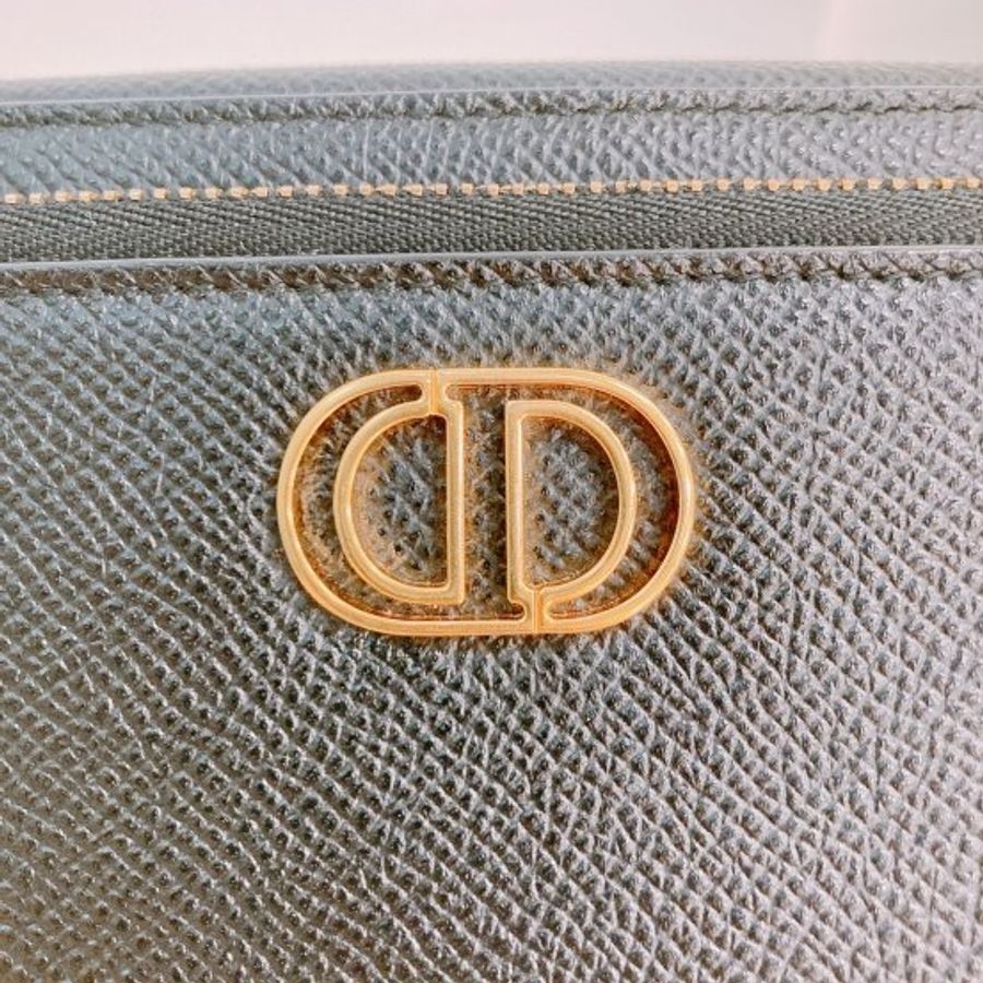 MS0451 Christian Dior 迪奧 黑色雙層拉鍊斜肩包 Double Pouch Crossbody Grained Calfskin Black-10