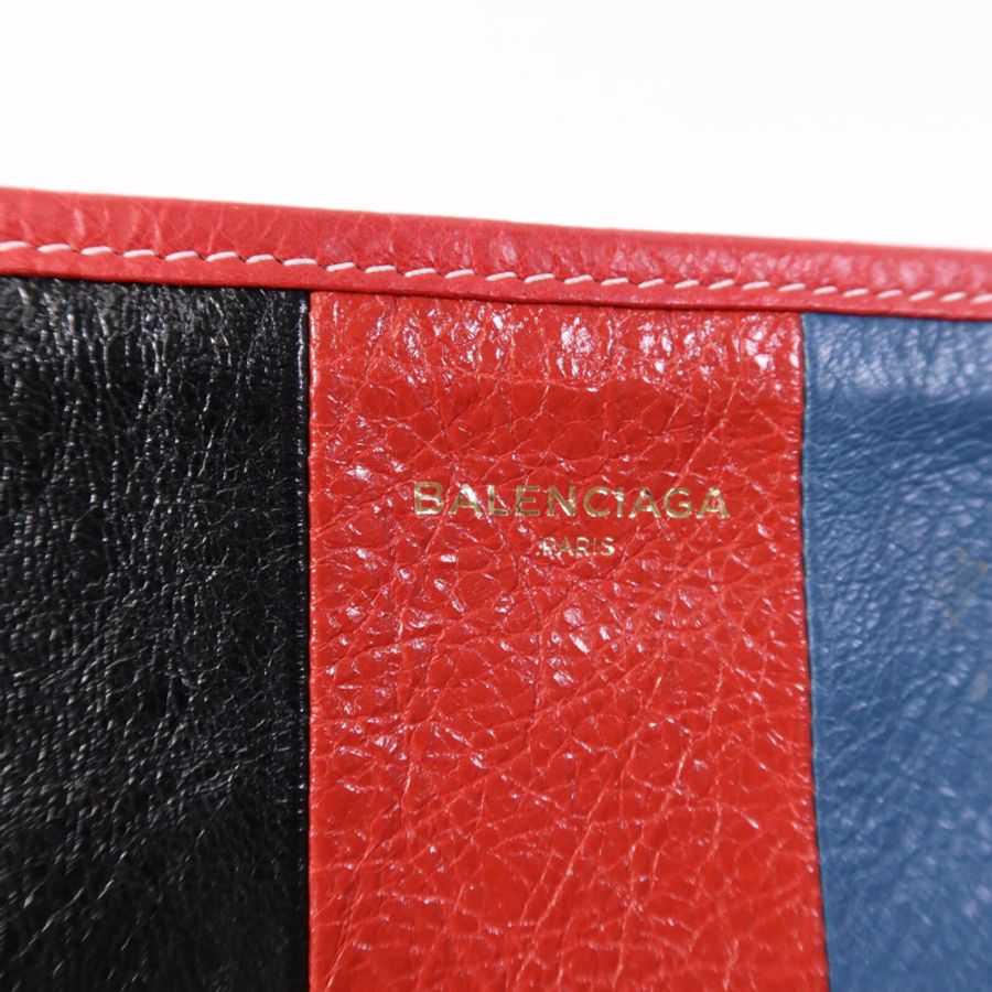 BALENCIAGA 牛皮皮革Clutch銀扣手拿包-11