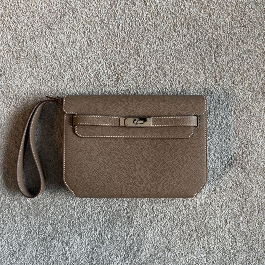Hermès Kelly Dépêches 25 Étoupe-0