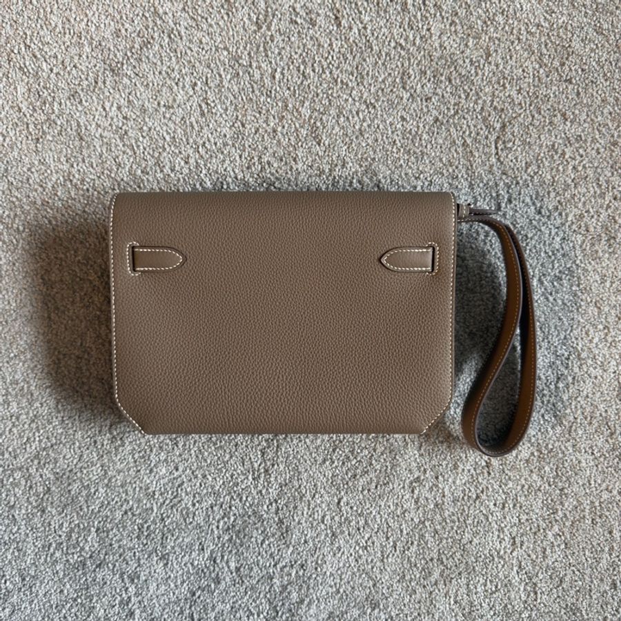 Hermès Kelly Dépêches 25 Étoupe-1