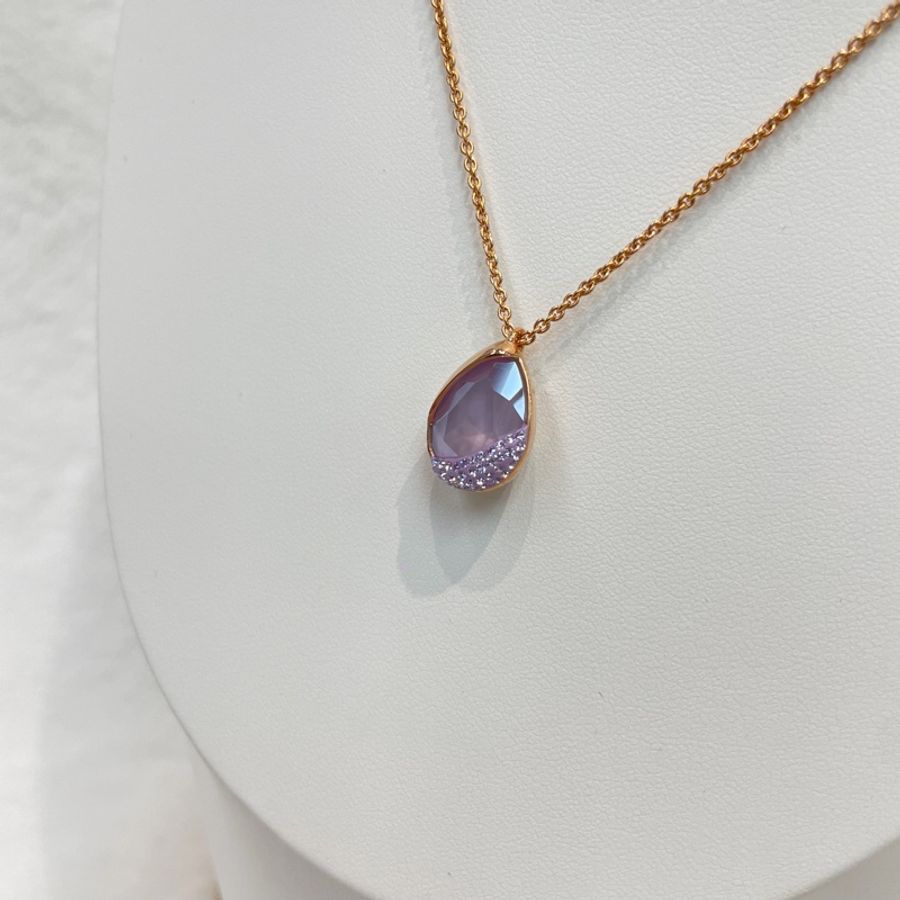 Swarovski 梨型紫水晶閃鑽項鏈XB604-0
