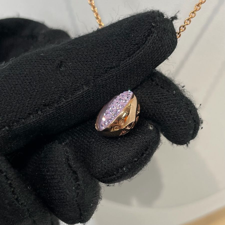 Swarovski 梨型紫水晶閃鑽項鏈XB604-5