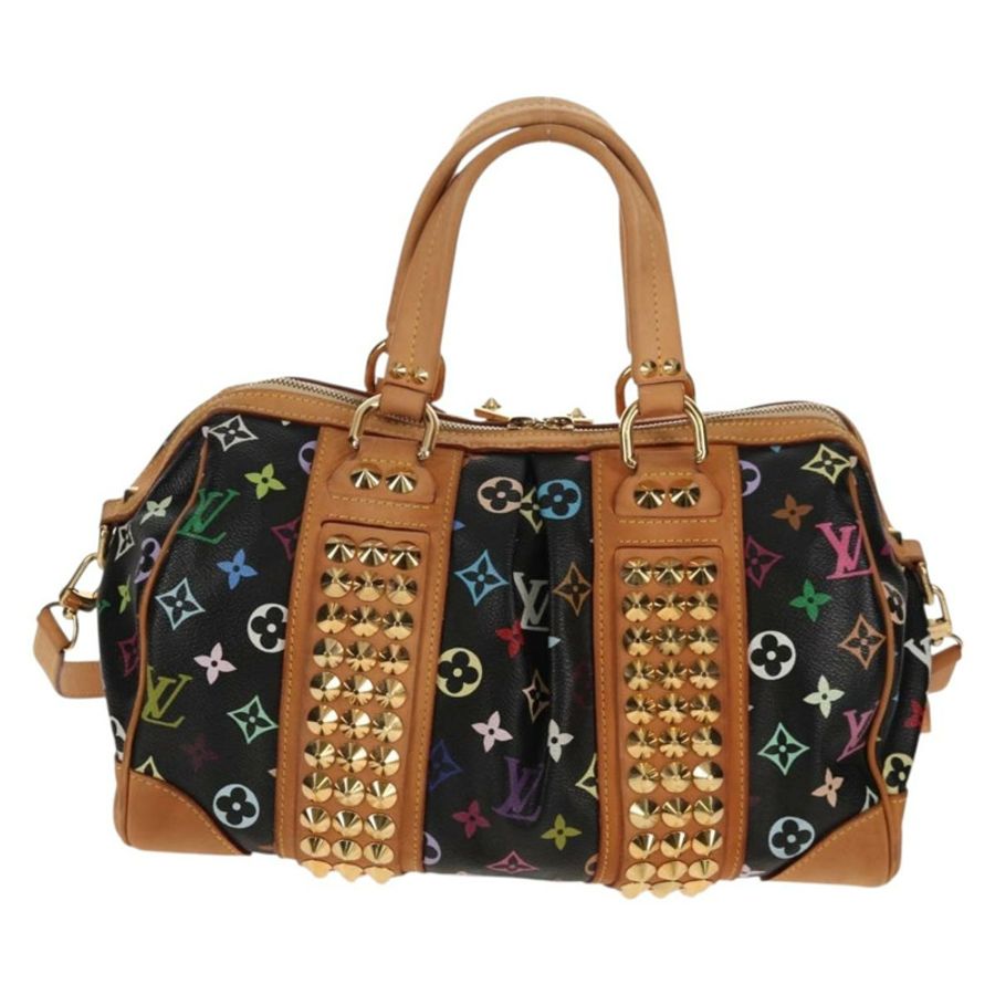 【日本直送】路易威登 Monogram Multicolor Courtney MM 手提包 2way 黑色 M45642 正品 BA8731V-1