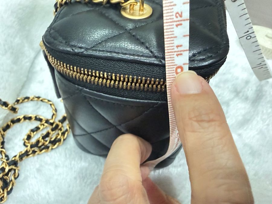 Chanel 香奈兒 黑色 愛心寶石款 長盒子 化妝箱 鏡子款-26