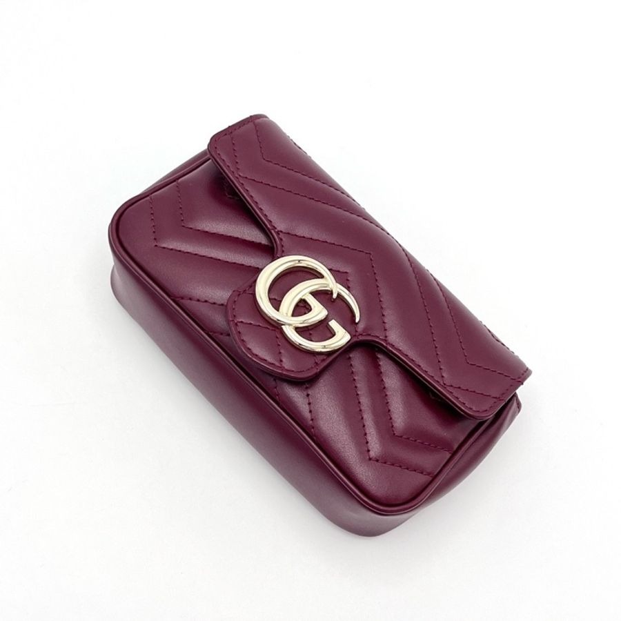 GUCCI 紅金扣marmont馬蒙mini肩背斜背包 17*10*4 99新配件塵袋-3