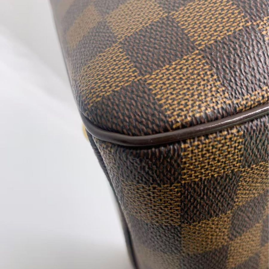二手LV/路易威登棋盤格Trevi葫蘆包 經典棕色棋盤格配色,包有輕微異味,具體使用痕跡看圖-11