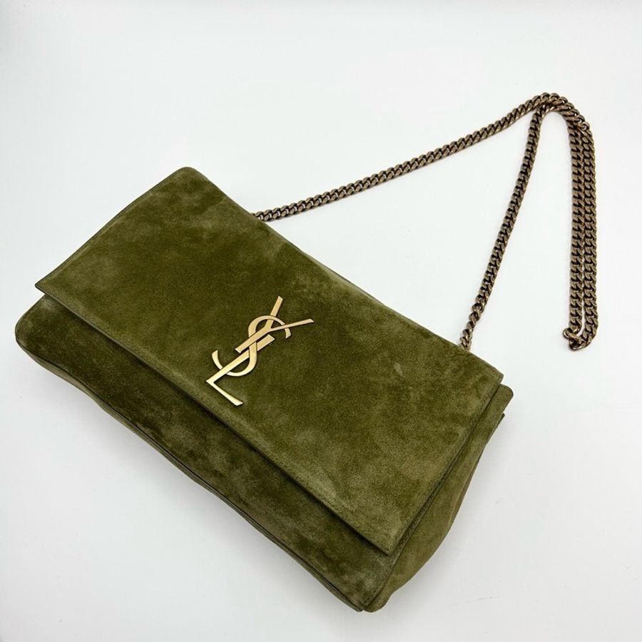 YSL Kate雙面麂皮鏈條包28*20*6.5 98新配件塵袋-5