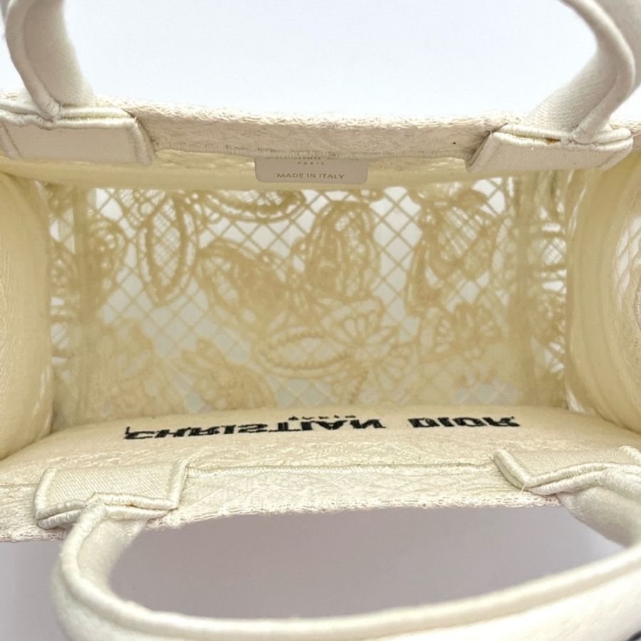 DIOR booktote系列限量款小號白色立體海洋蝴蝶手提托特包26.5*22*14.5 98新配件塵袋-2
