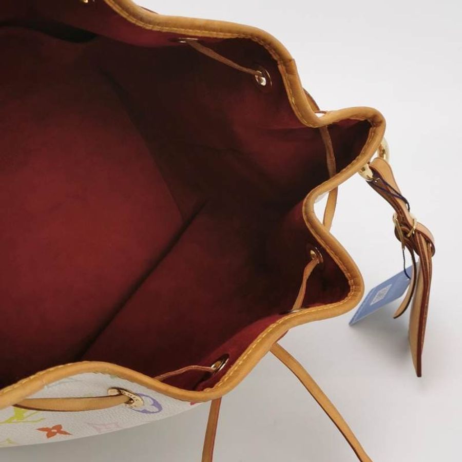 Louis Vuitton(LV)NOE植鞣革白三彩抽繩單肩包-6