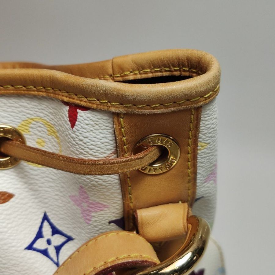 Louis Vuitton(LV)NOE植鞣革白三彩抽繩單肩包-13