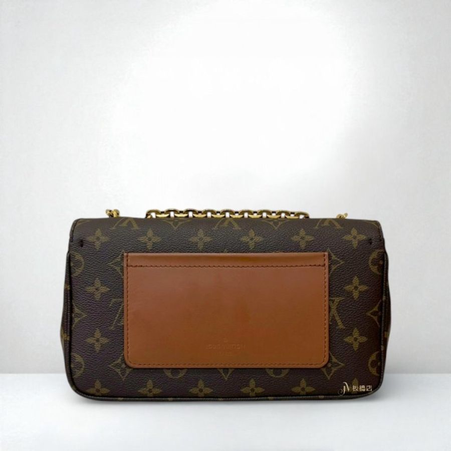 LV 原花拼焦糖牛皮 Marceau 下蓋肩背包 M46127-3