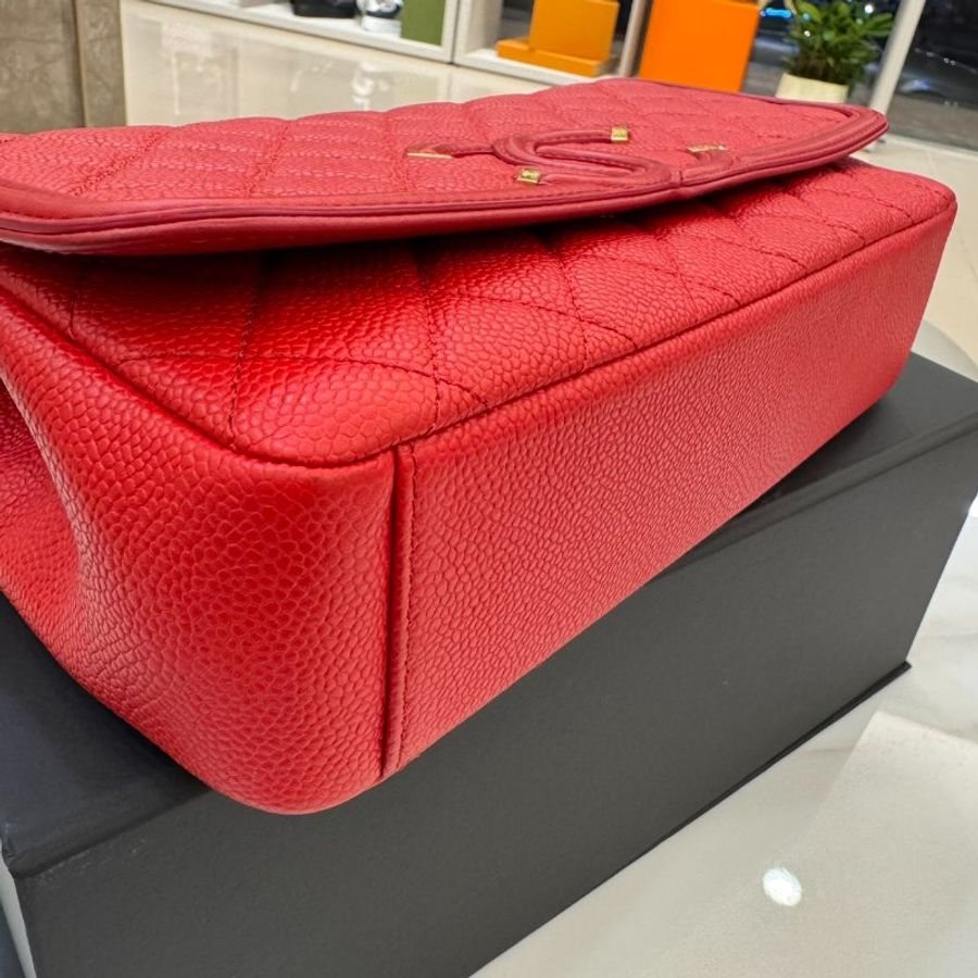 *SHIHNA名牌精品* Chanel vanity WOC 紅色金鍊荔枝牛皮-2