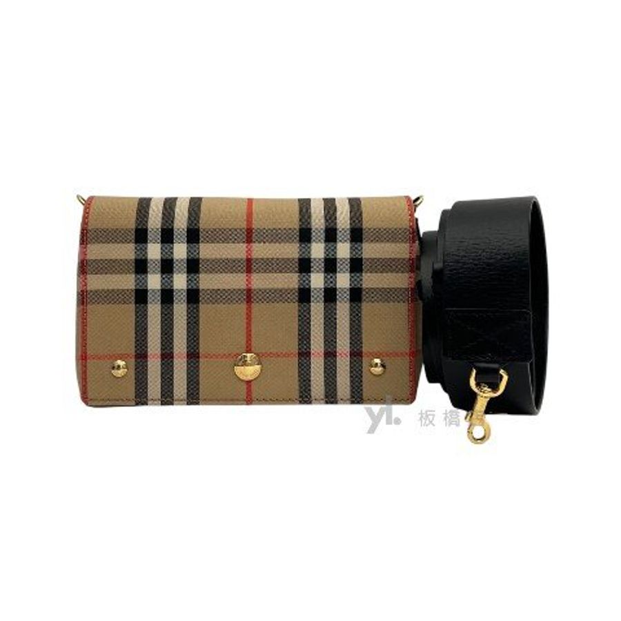 Burberry Note格紋斜背包-1