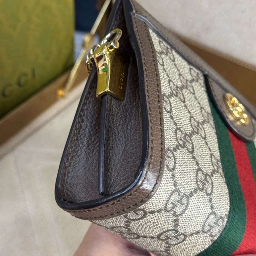 GUCCI Ophidia GG迷你晚宴鍊包🤎經典夯款-6