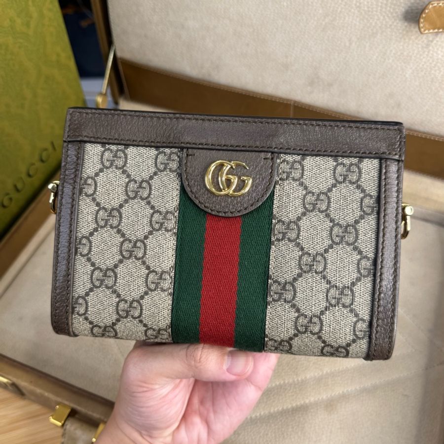 GUCCI Ophidia GG迷你晚宴鍊包🤎經典夯款-12