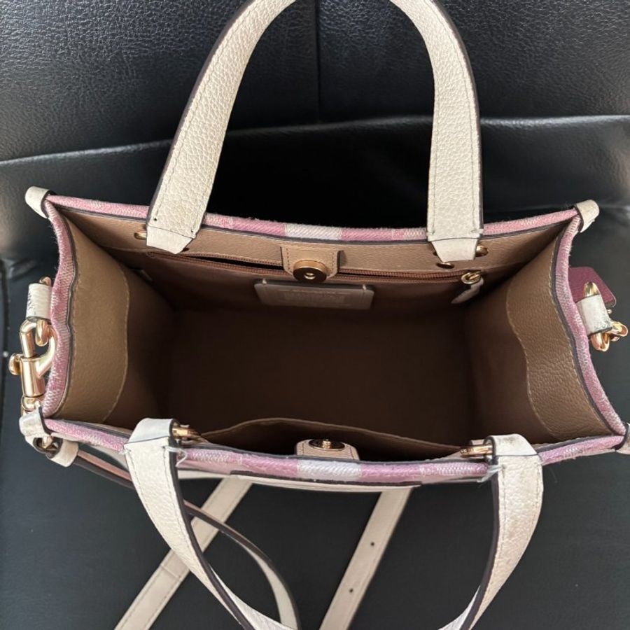COACH 經典LOGO 粉色 紙袋包 單肩斜挎包 托特包 C5115-8