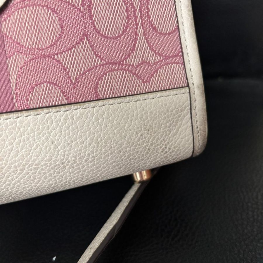 COACH 經典LOGO 粉色 紙袋包 單肩斜挎包 托特包 C5115-13