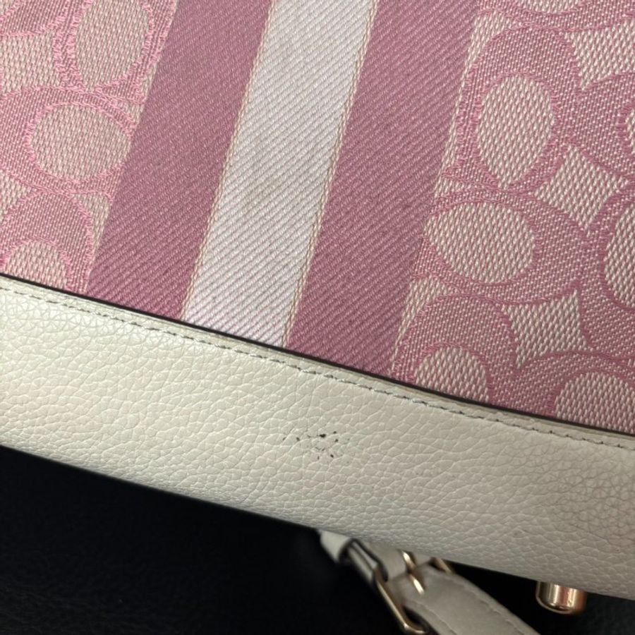 COACH 經典LOGO 粉色 紙袋包 單肩斜挎包 托特包 C5115-14