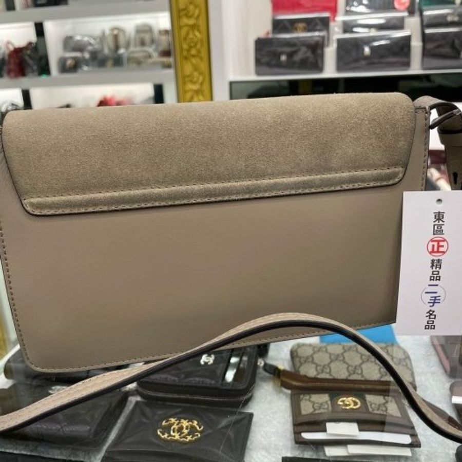 東區正精品㊣Chloe Faye 飛兒包大象灰色小型斜背包肩背包RZ2036-8