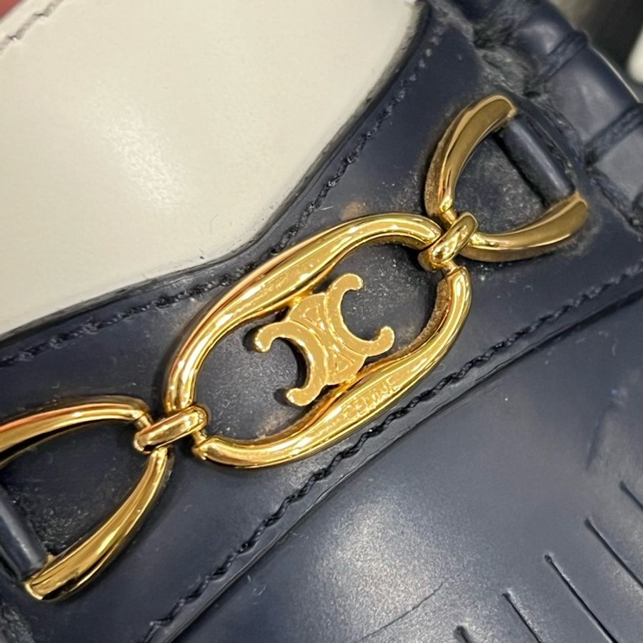 Celine 凱旋門樂福鞋 深藍色-15