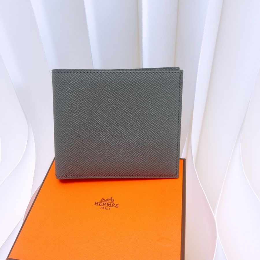 全新 Hermes MC2 copernic 錫器灰皮夾-0