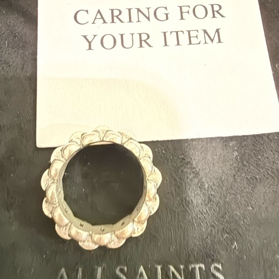 Allsaints 中性 925純銀 厚實 男女皆可用 8號-5