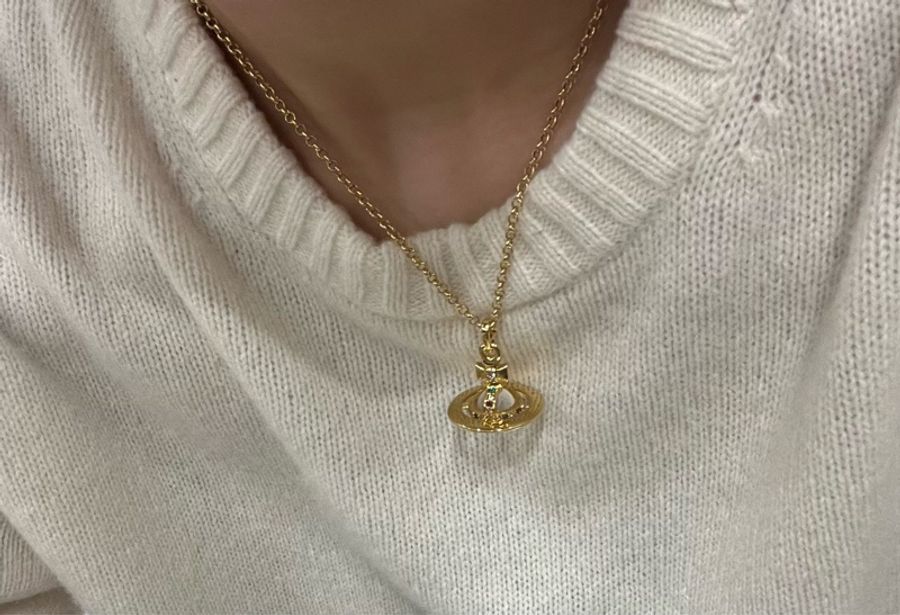 Vivienne Westwood 西太后 Tiny Orb 立體土星項鍊-12