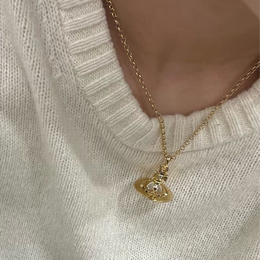Vivienne Westwood 西太后 Tiny Orb 立體土星項鍊-13