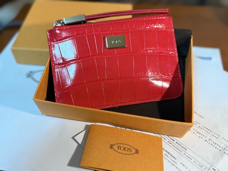 TOD’S 真鱷魚皮(全新)零錢包/鑰匙包-2